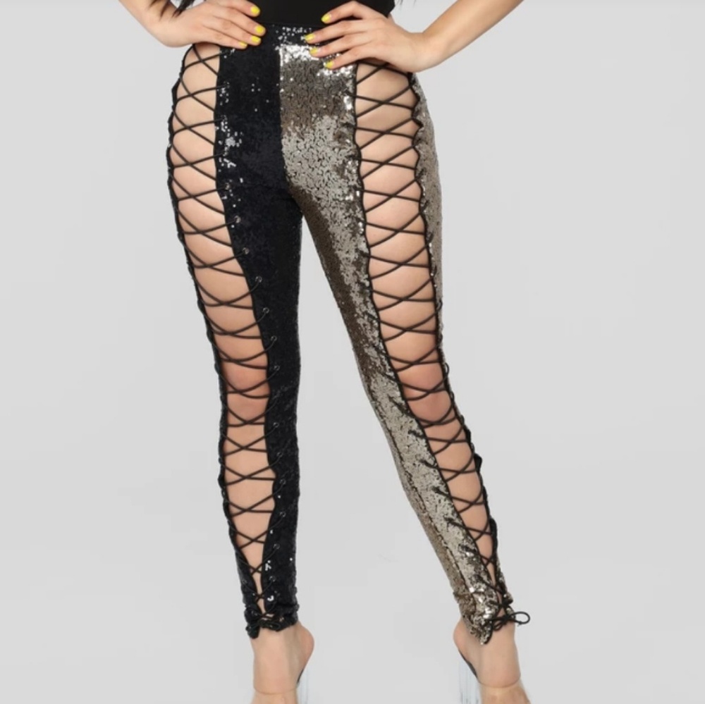 Lace up pants